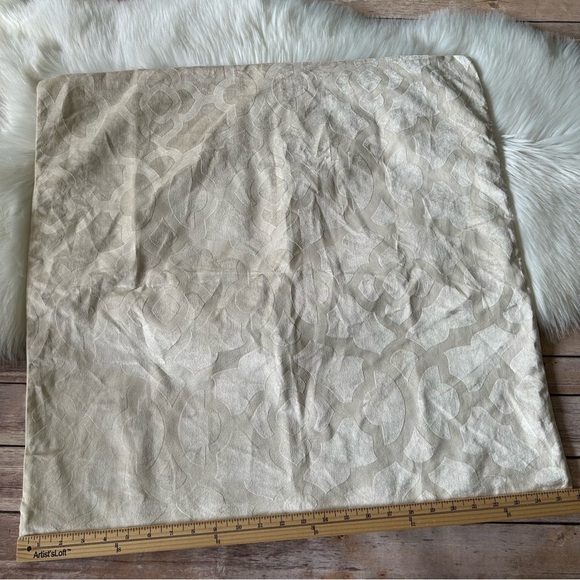 Z Gallerie Velvet Two Shams Pillow Cases Ivory - Picture 9 of 9